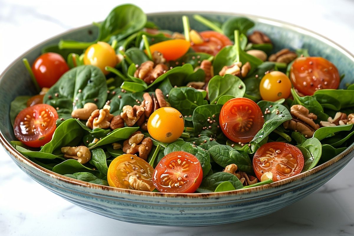 Revitalisez votre corps après une soirée avec cette salade d'épinards