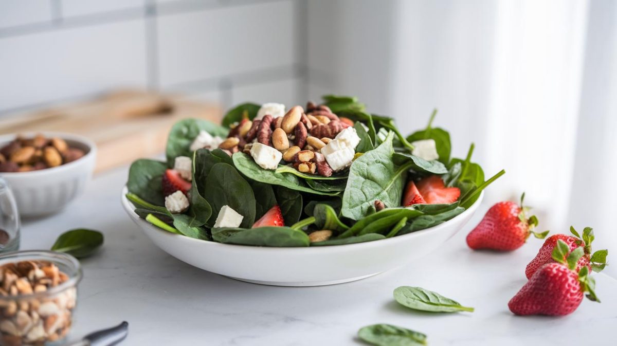 Faites disparaître votre gueule de bois avec une délicieuse salade d'épinards