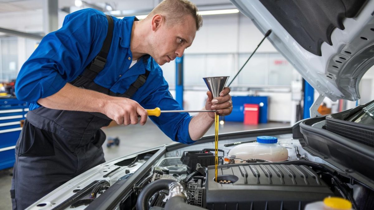 Sans entonnoir sous la main ? Découvrez comment un tournevis peut faire l'affaire pour votre huile moteur